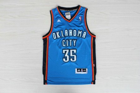 Maillot De Basket Oklahoma City Thunder Kevin Durant 35 Teenager Edition Bleu